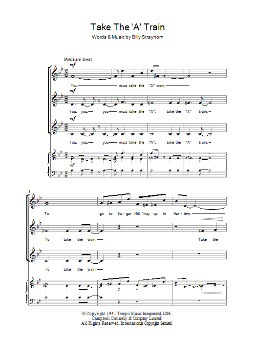 Take The 'A' Train (SSA Choir) von Duke Ellington