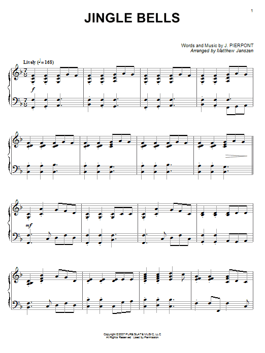 Jingle Bells (Piano Solo) von J. Pierpont