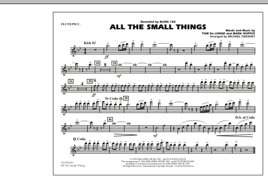 All The Small Things - Flute/Piccolo (Marching Band) von Michael Sweeney