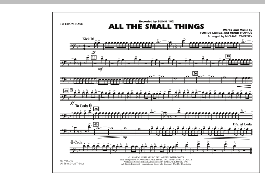 All The Small Things - 1st Trombone (Marching Band) von Michael Sweeney