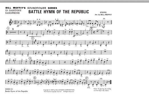 Battle Hymn Of The Republic - Eb Baritone Sax (Marching Band) von Bill Moffit
