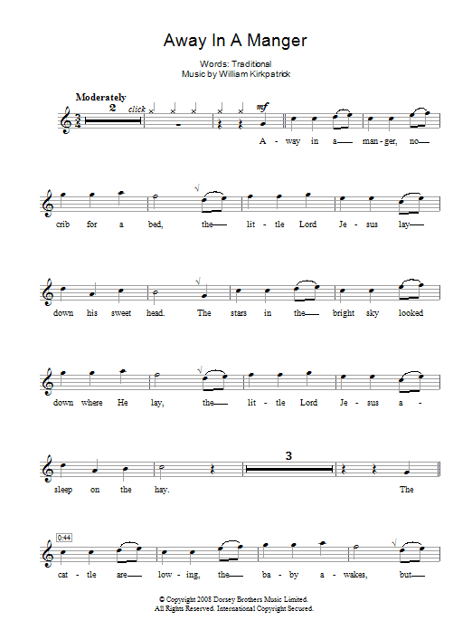 Away In A Manger (Lead Sheet / Fake Book) von Traditional