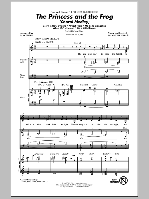 The Princess And The Frog (Choral Medley) (SATB Choir) von Mac Huff
