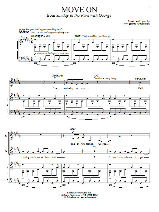Move On (Piano & Vocal) von Stephen Sondheim