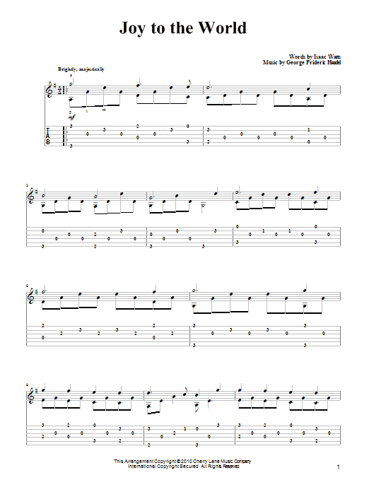 Joy To The World (Solo Guitar) von Isaac Watts