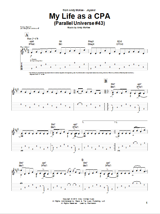 My Life As A CPA (Parallel Universe #43) (Guitar Tab) von Andy McKee