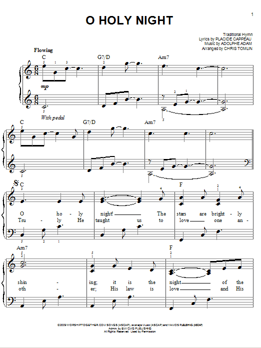 O Holy Night (Easy Piano) von Chris Tomlin