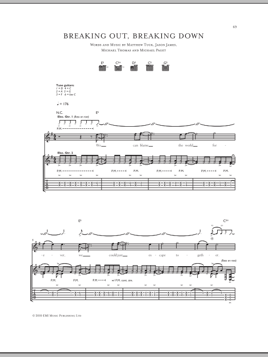 Breaking Out, Breaking Down (Guitar Tab) von Bullet For My Valentine