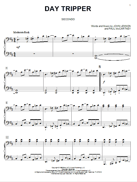 Day Tripper (Piano Duet) von The Beatles