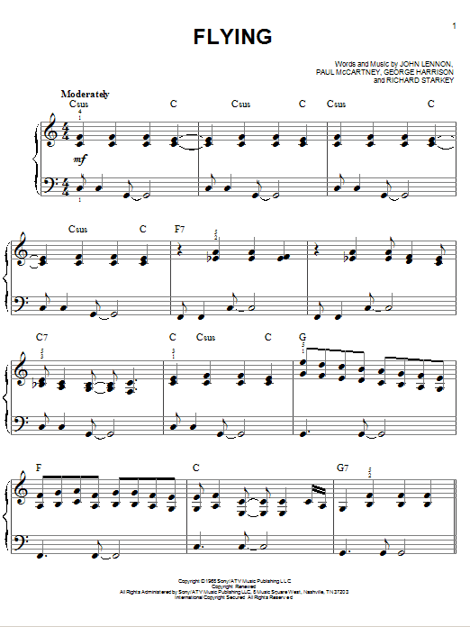 Flying (Easy Piano) von The Beatles