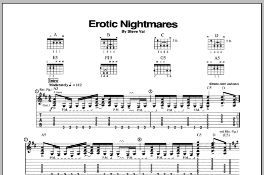 Erotic Nightmares (Guitar Tab) von Steve Vai