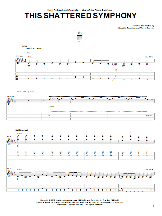 This Shattered Symphony (Guitar Tab) von Coheed And Cambria