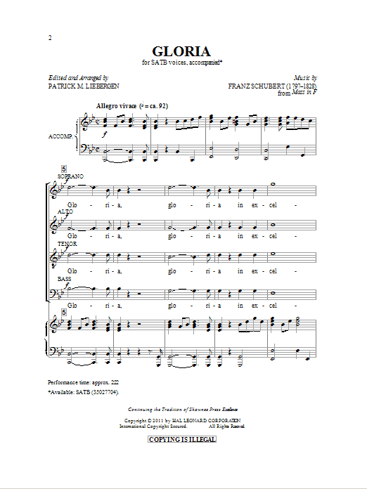 Gloria (SATB Choir) von Patrick M. Liebergen