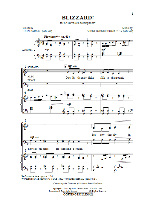 Blizzard (SATB Choir) von John Parker