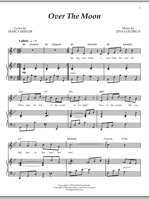 Over The Moon (Piano & Vocal) von Goldrich & Heisler