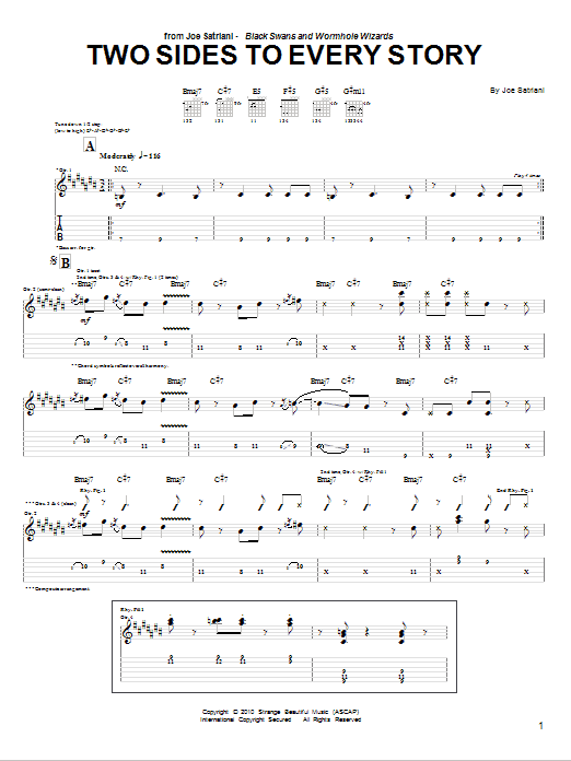 Two Sides To Every Story (Guitar Tab) von Joe Satriani