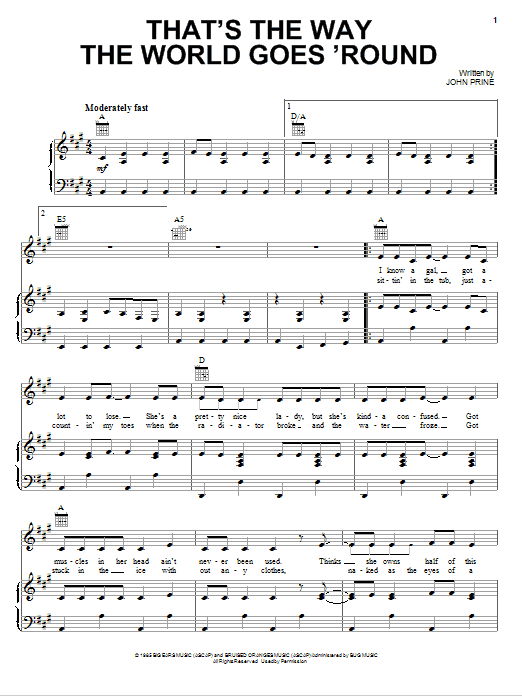 That's The Way The World Goes 'Round (Piano, Vocal & Guitar (Right-Hand Melody)) von Miranda Lambert