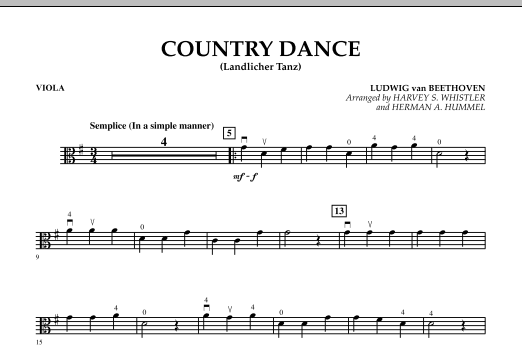 Country Dance (Landlicher Tanz) - Viola (Orchestra) von Harvey Whistler