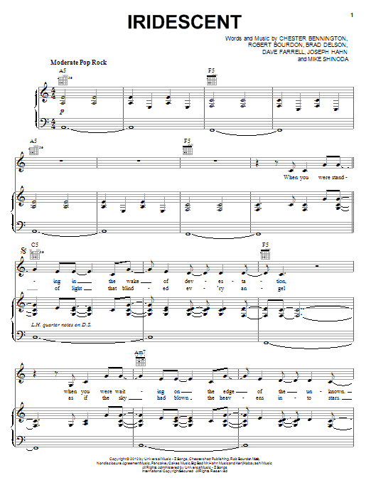 Iridescent (Piano, Vocal & Guitar (Right-Hand Melody)) von Linkin Park