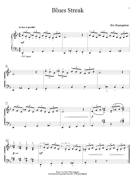 Blues Streak (Educational Piano) von Eric Baumgartner