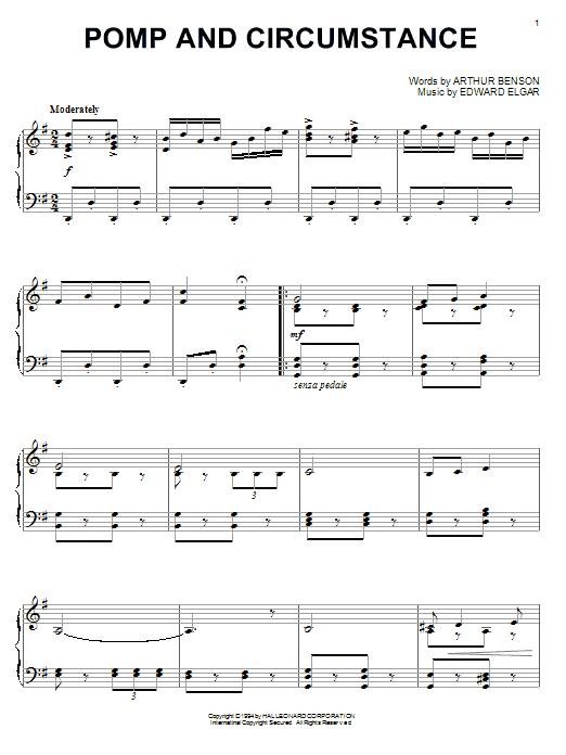 Pomp And Circumstance (Piano Solo) von Edward Elgar