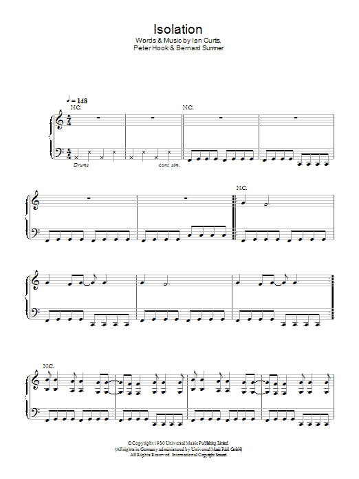 Isolation (Piano, Vocal & Guitar) von Joy Division