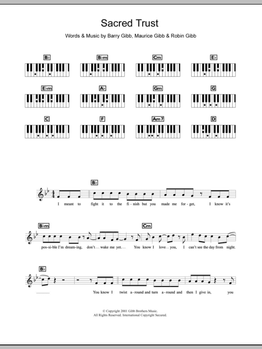 Sacred Trust (Piano Chords/Lyrics) von One True Voice