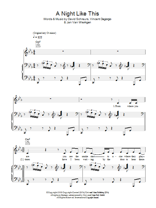 A Night Like This (Piano, Vocal & Guitar Chords) von Caro Emerald