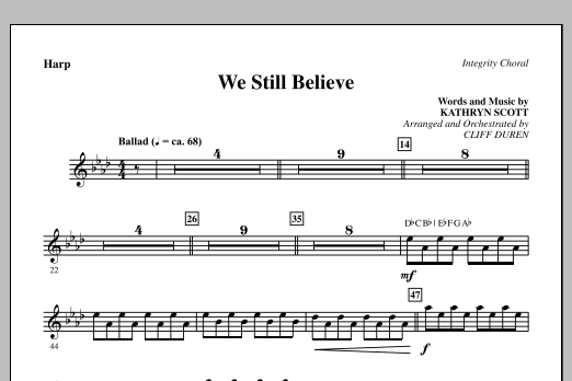 We Still Believe - Harp (Choir Instrumental Pak) von Cliff Duren