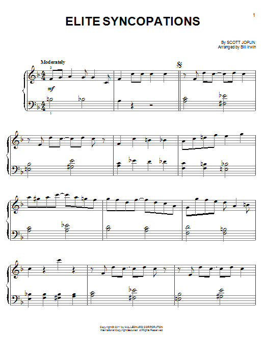 Elite Syncopations (Easy Piano) von Scott Joplin