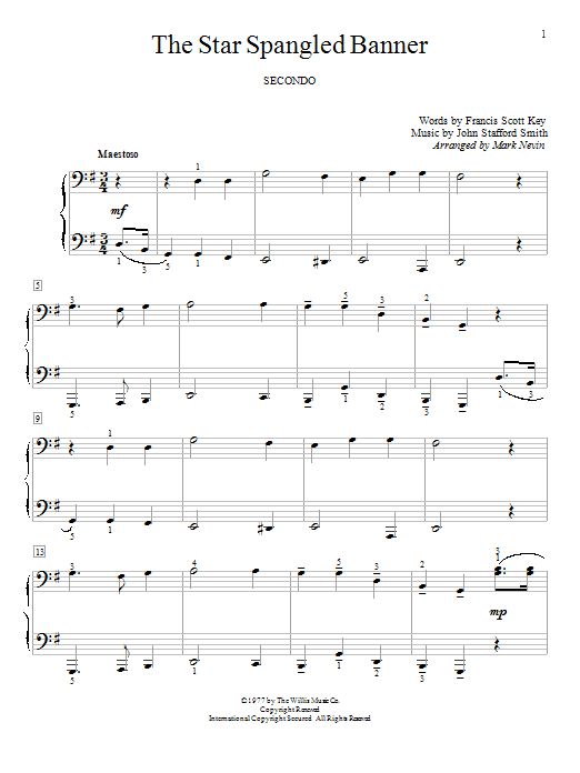 The Star Spangled Banner (Piano Duet) von Francis Scott Key