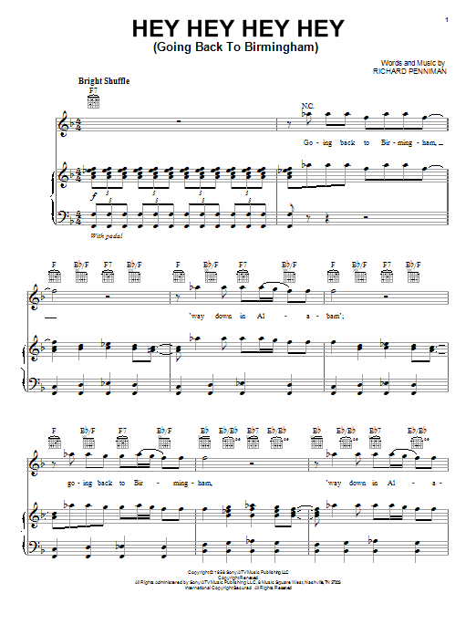 Hey Hey Hey Hey (Piano, Vocal & Guitar Chords (Right-Hand Melody)) von Bob Seger
