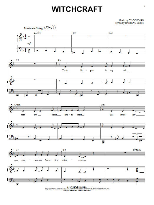 Witchcraft (Piano, Vocal & Guitar Chords (Right-Hand Melody)) von Landau Eugene Murphy, Jr.