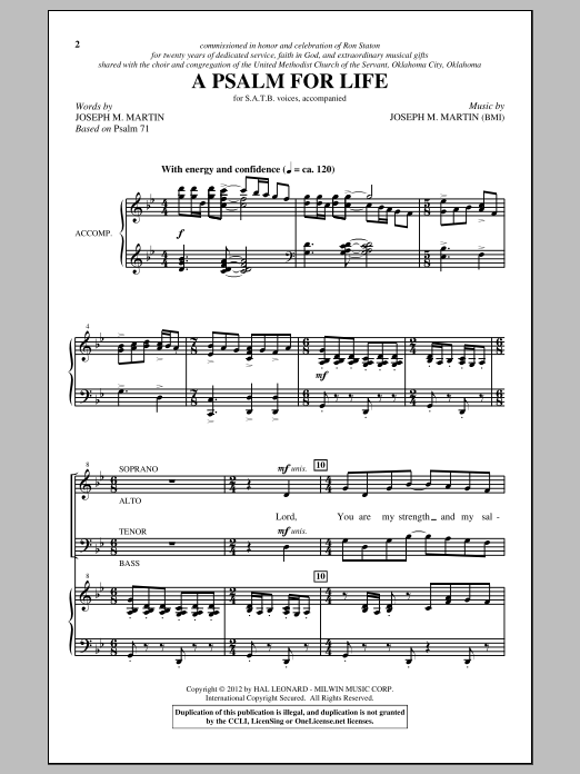 A Psalm For Life (SATB Choir) von Joseph M. Martin