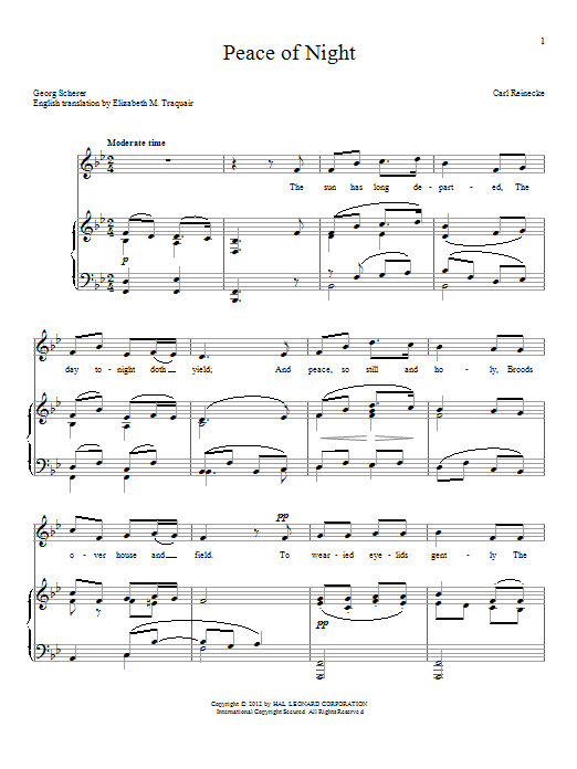 Peace Of Night (Piano & Vocal) von Georg Scherer