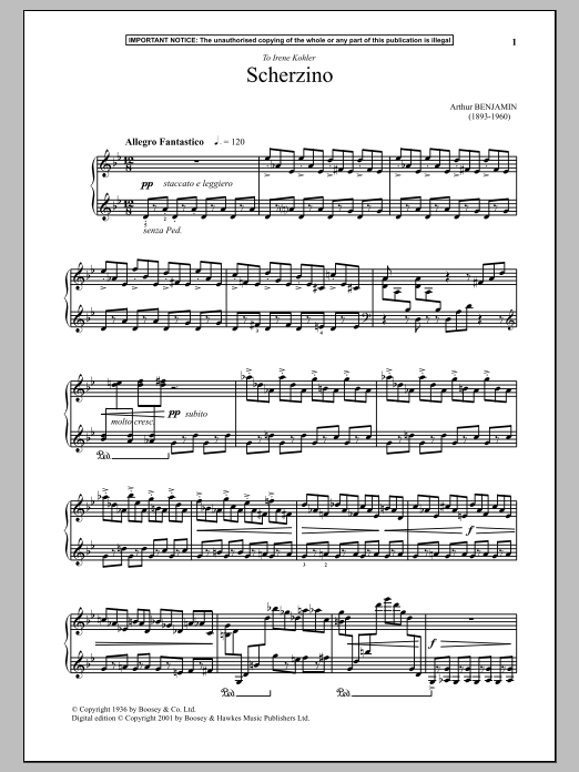 Scherzino (Piano Solo) von Arthur Benjamin