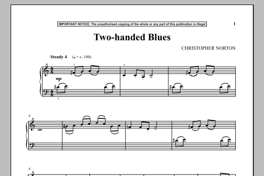 Two-Handed Blues (Piano Solo) von Christopher Norton