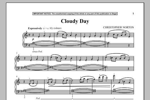 Cloudy Day (Piano Solo) von Christopher Norton
