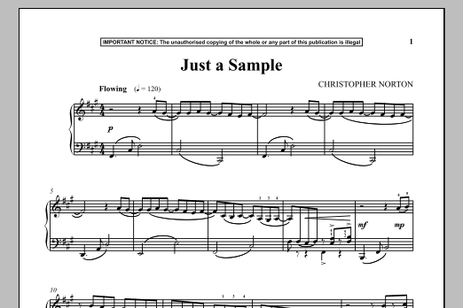Just A Sample (Piano Solo) von Christopher Norton
