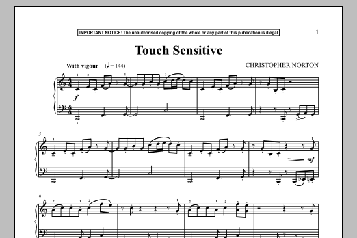 Touch Sensitive (Piano Solo) von Christopher Norton