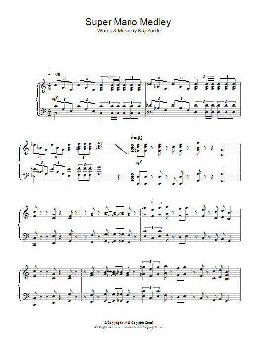 Super Mario Bros Theme (Piano Solo) von Koji Kondo