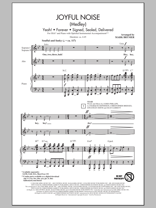 Joyful Noise (Medley) (SSA Choir) von Mark Brymer