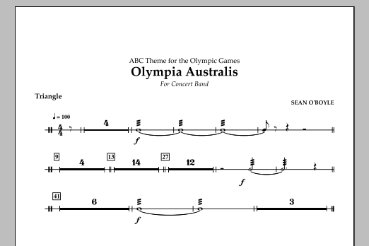 Olympia Australis (Concert Band) - Triangle (Concert Band) von Sean O'Boyle