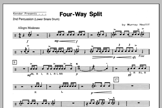 Four-Way Split - Percussion 2 (Percussion Ensemble) von Houllif