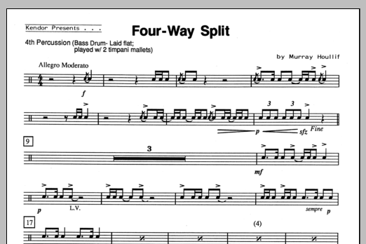Four-Way Split - Percussion 4 (Percussion Ensemble) von Houllif