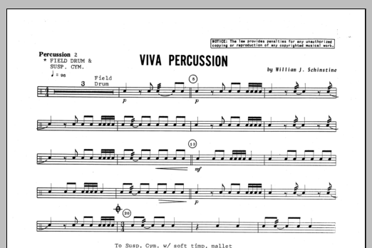 Viva Percussion - Percussion 2 (Percussion Ensemble) von Schinstine