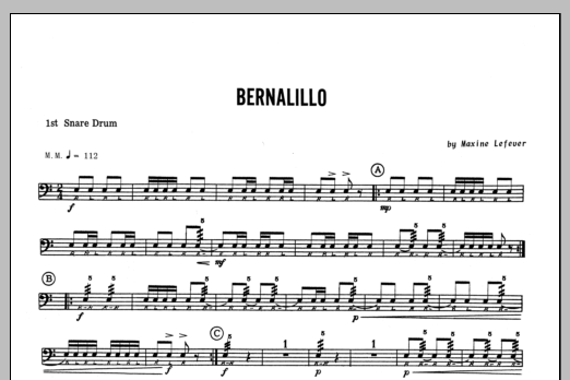 Bernalillo - 1st snare drum (Percussion Ensemble) von Lefever