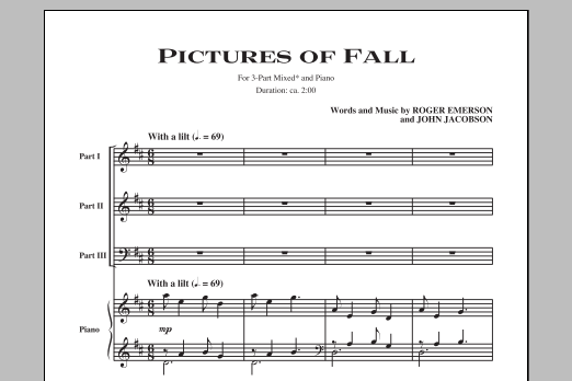 Pictures Of Fall (3-Part Mixed Choir) von John Jacobson