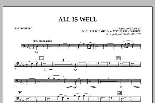 All Is Well - Baritone B.C. (Concert Band) von Michael Brown