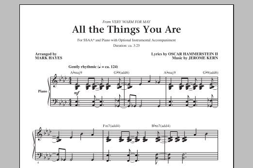 All The Things You Are (SSA Choir) von Mark Hayes